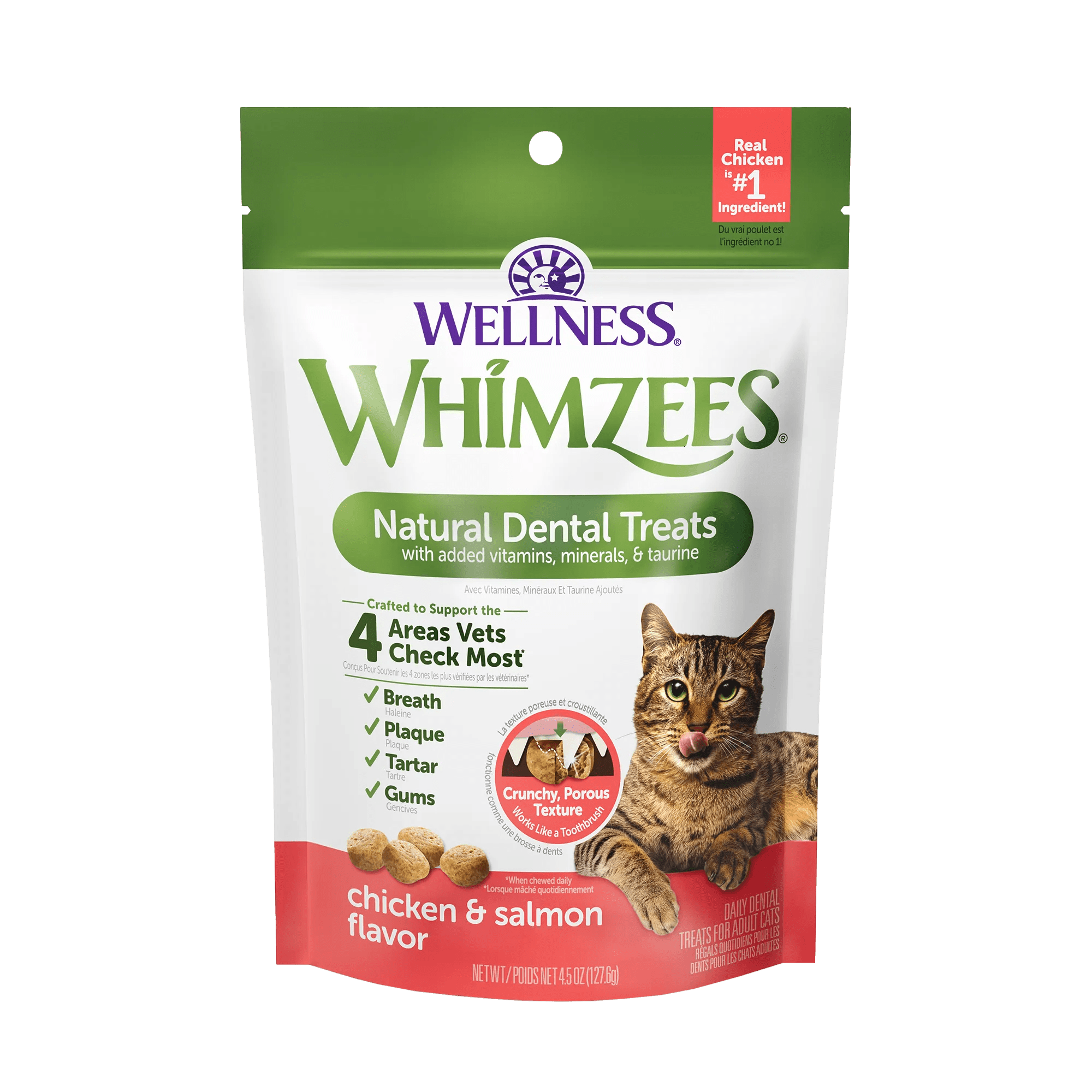 Dental Treats Chicken & Salmon Flavor 2oz - Cat Treat - Whimzees – PetToba