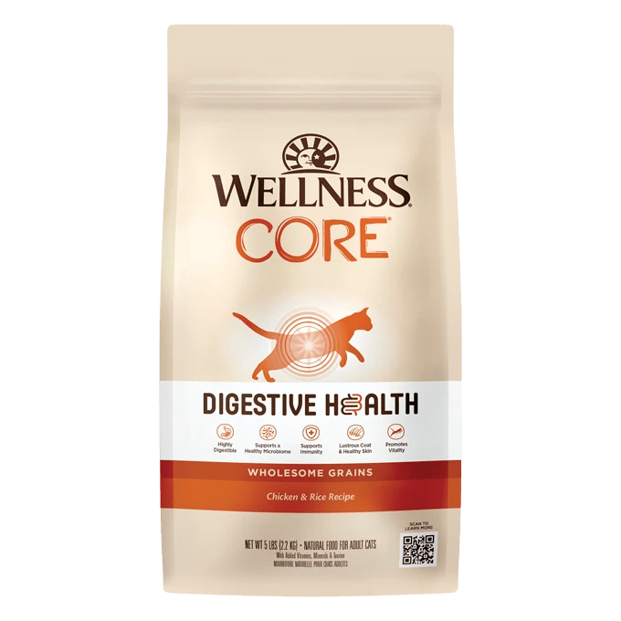 Digestive Health Chicken & Rice with Wholesome Grains - Dry Cat Food - Wellness