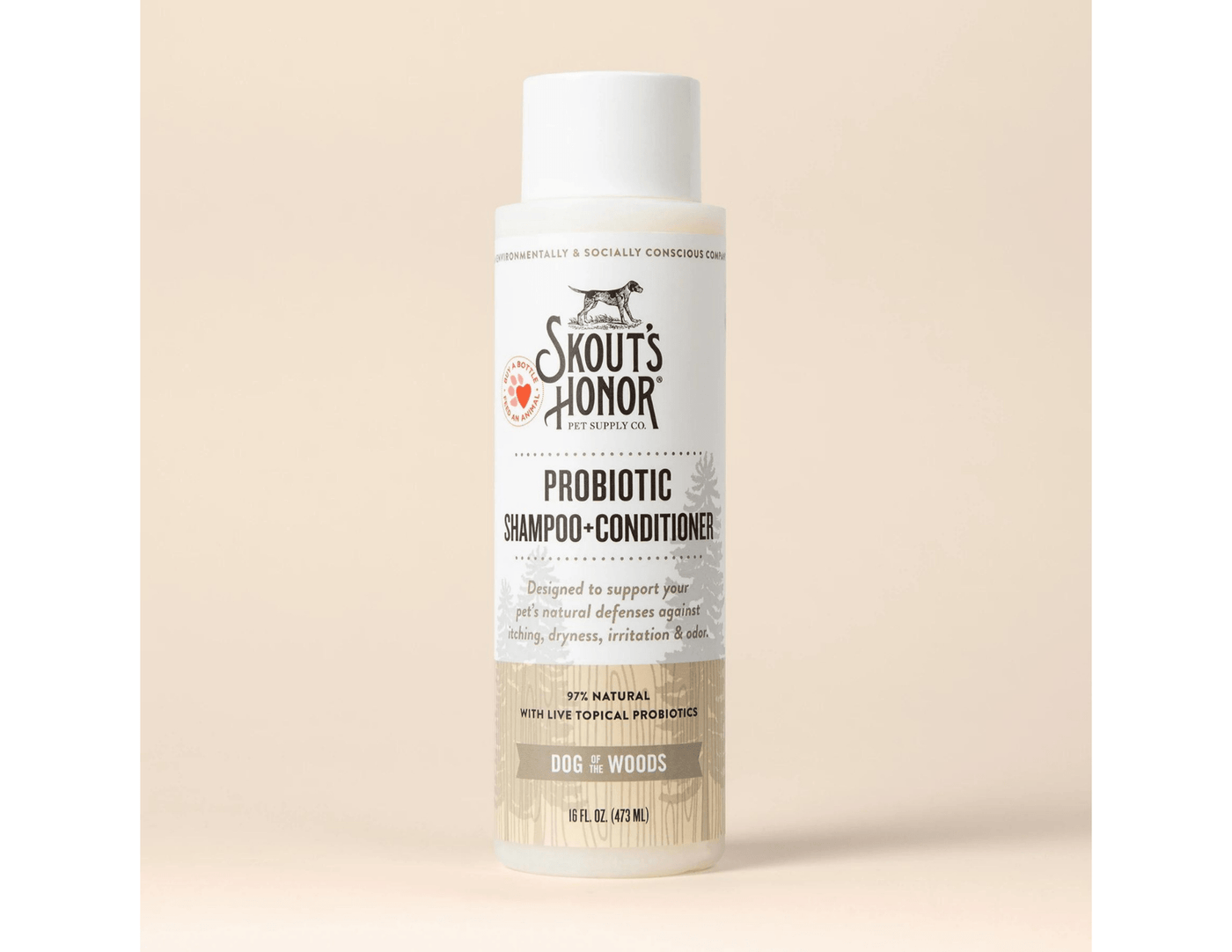 Dog of Woods (Sandalwood Vanilla ) Probiotic Dog/Cat Shampoo & Conditioner (2-In-1) - Skout's Honor