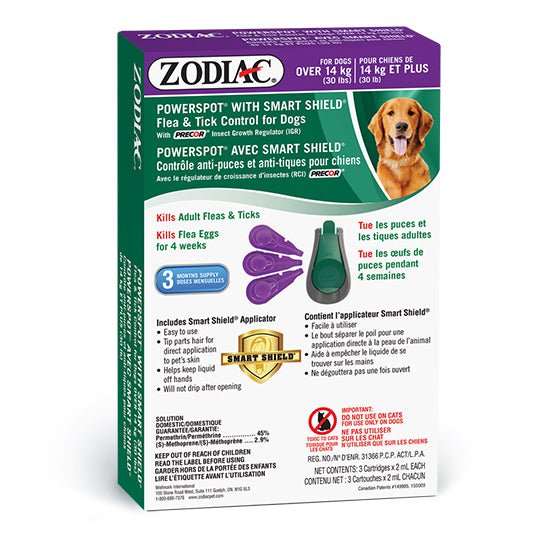 Dog Powerspot SmartShield Flea Tick over 14 kg - Flea & Tick Control - Zodiac - PetToba-Zodiac
