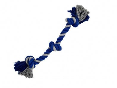 Dog Toy Rope with 3 Knots Gray and Blue 23.5" - Dog Toy - Bud'z - PetToba-Bud'z