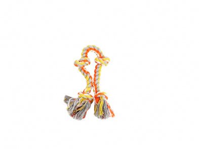 Dog Toy Rope with 4 Knots Orange and Yellow 15.5" - Dog Toy - Bud'z - PetToba-Bud'z