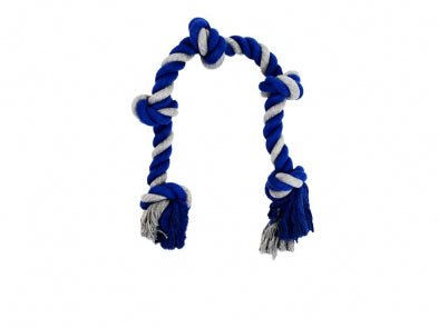 Dog Toy Rope with 5 Knots Gray and Blue 35.5" - Dog Toy - Bud'z