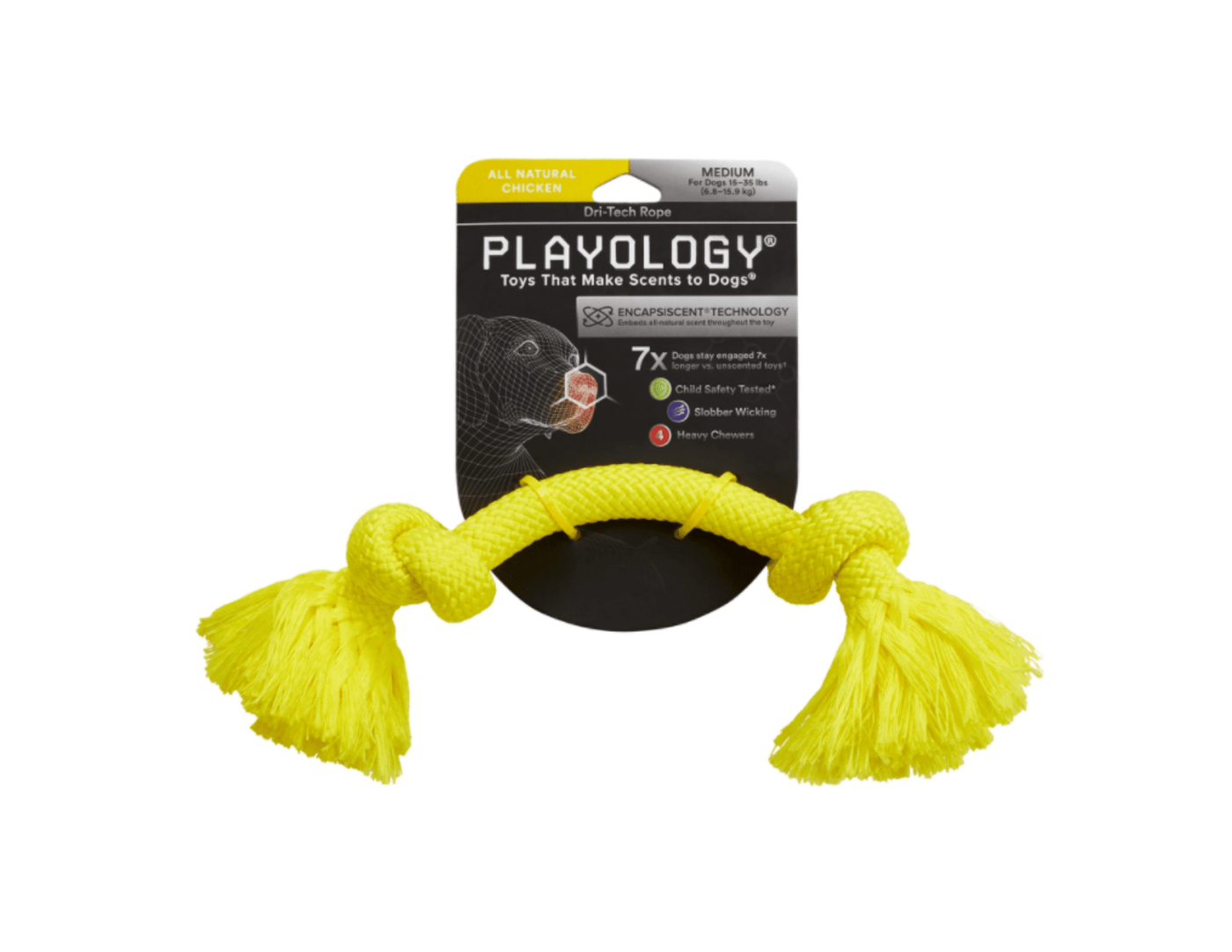 Dri-Tech Rope Chicken Scent - Playology - PetToba-Playology