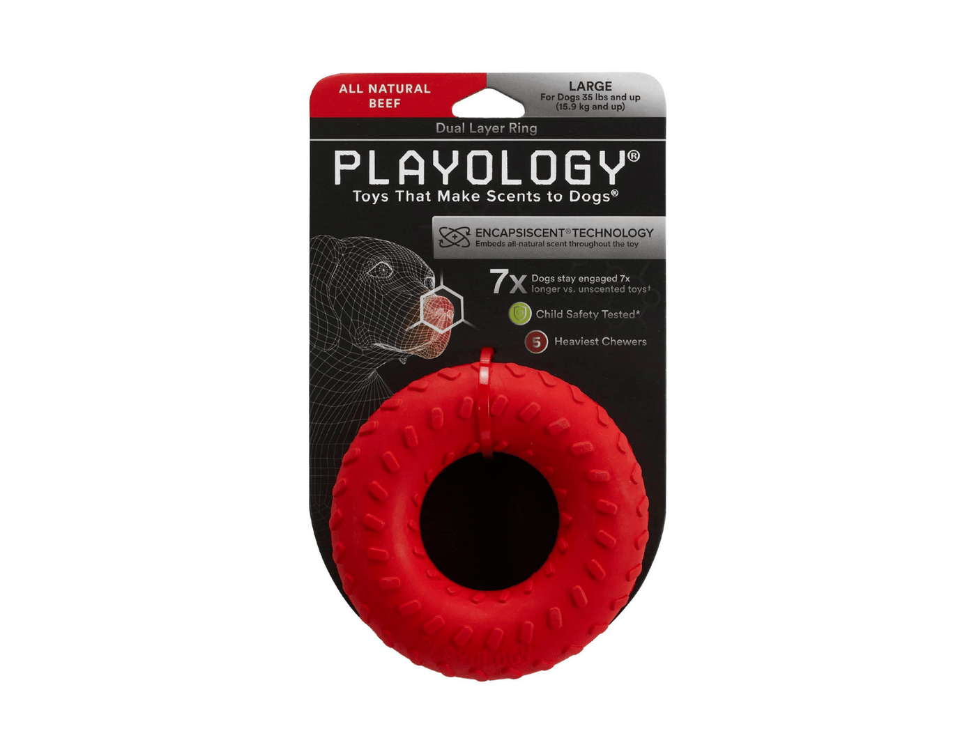 Dual Layer Ring Beef Scent - Playology - PetToba-Playology