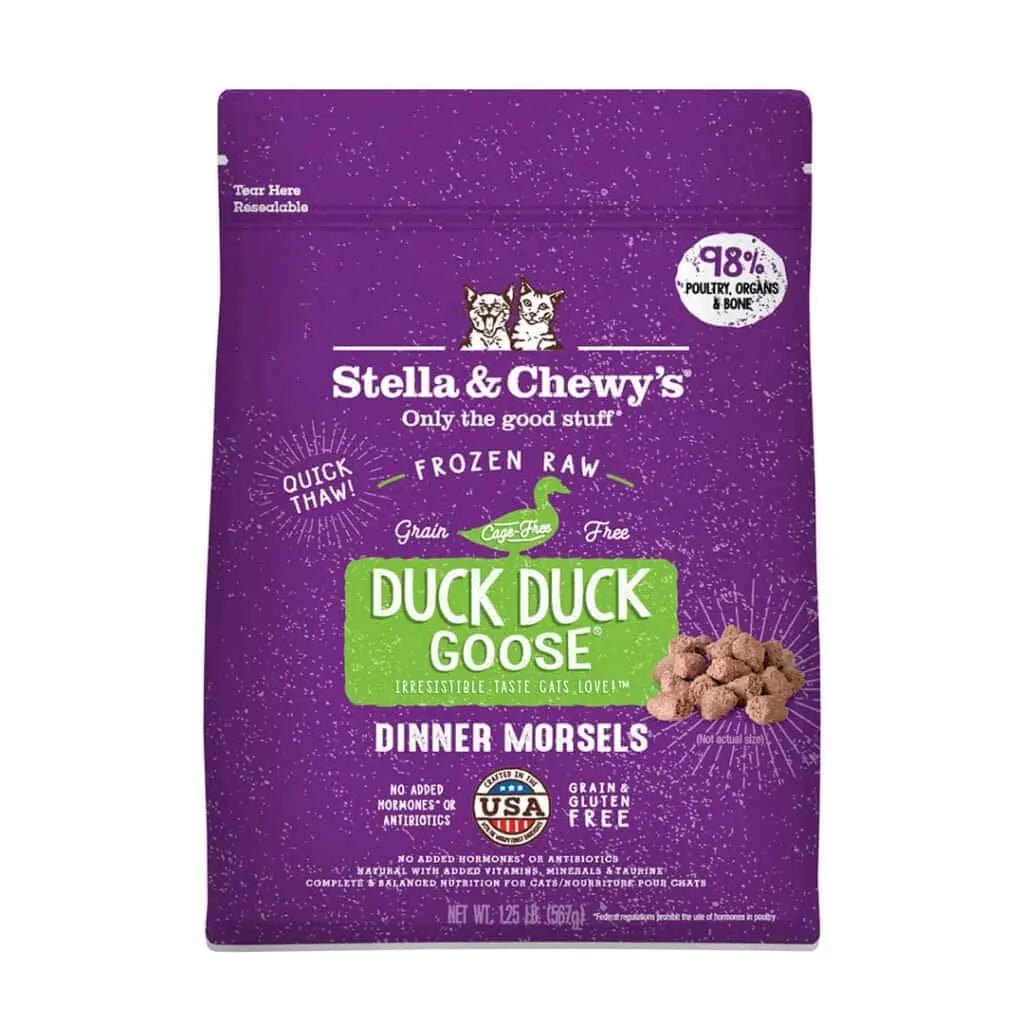 Duck Duck Goose Frozen Raw Dinner Morsels for Cats - Stella & Chewy's - PetToba-Stella & Chewys