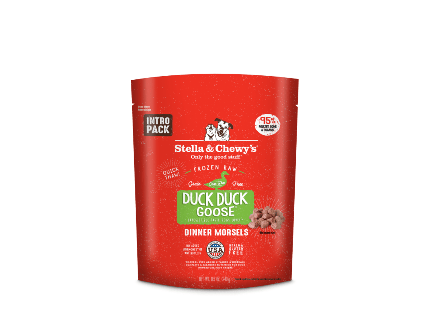 Duck Duck Goose Frozen Raw Dinner Morsels for Dogs - Stella & Chewy's - PetToba-Stella & Chewys