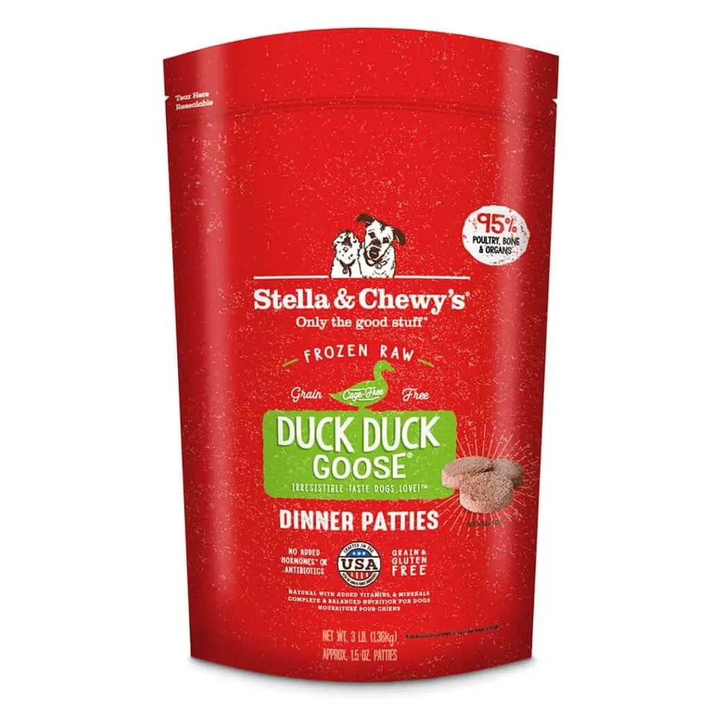Duck Duck Goose Frozen Raw Dinner Patties for Dogs - Stella & Chewy's - PetToba-Stella & Chewys
