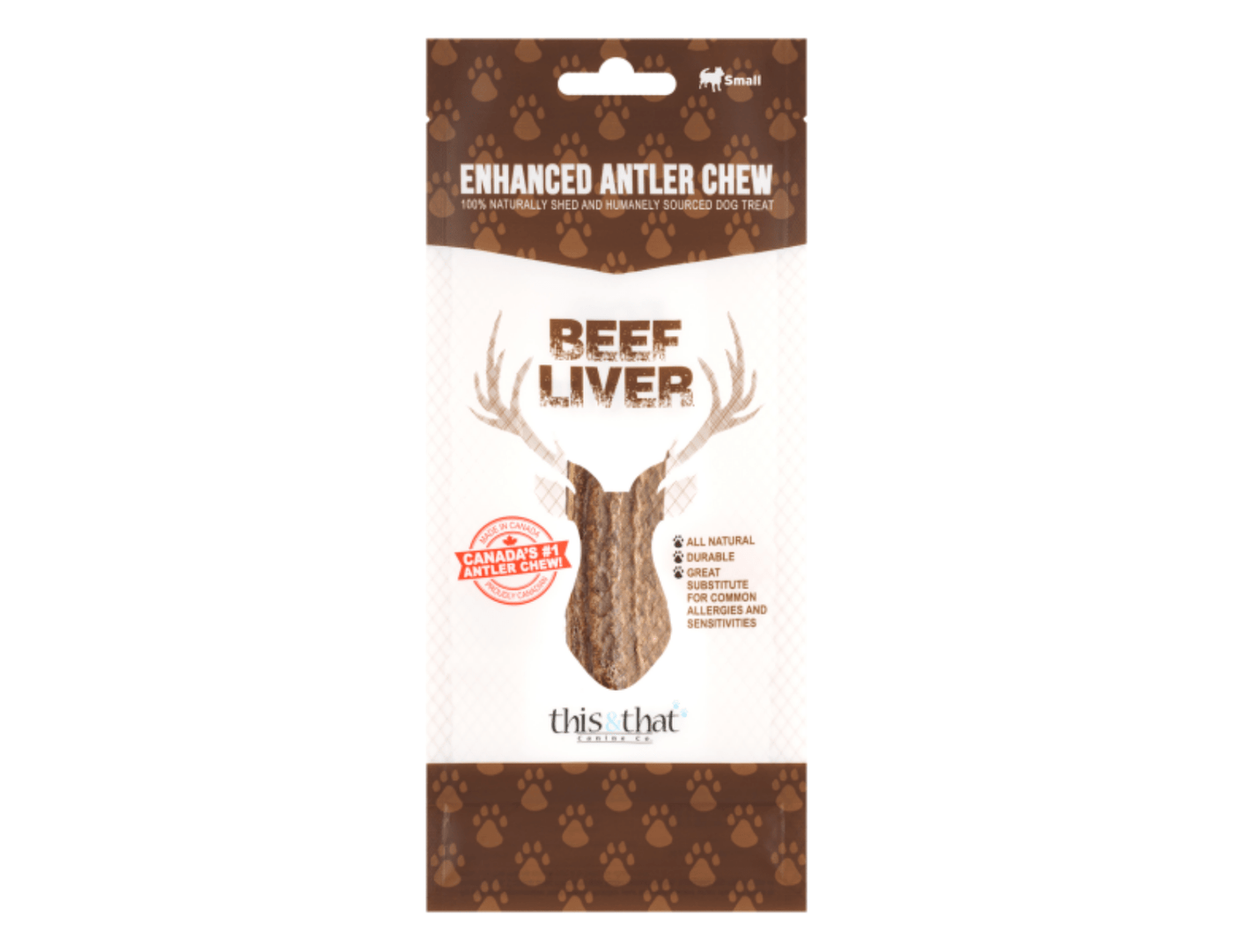 Enhanced Antler Chew Beef Liver Small 5.5" - This & That