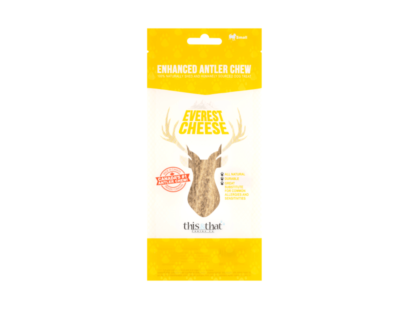 Enhanced Antler Chew Everest Cheese Small 5.5" - This & That - PetToba-This & That