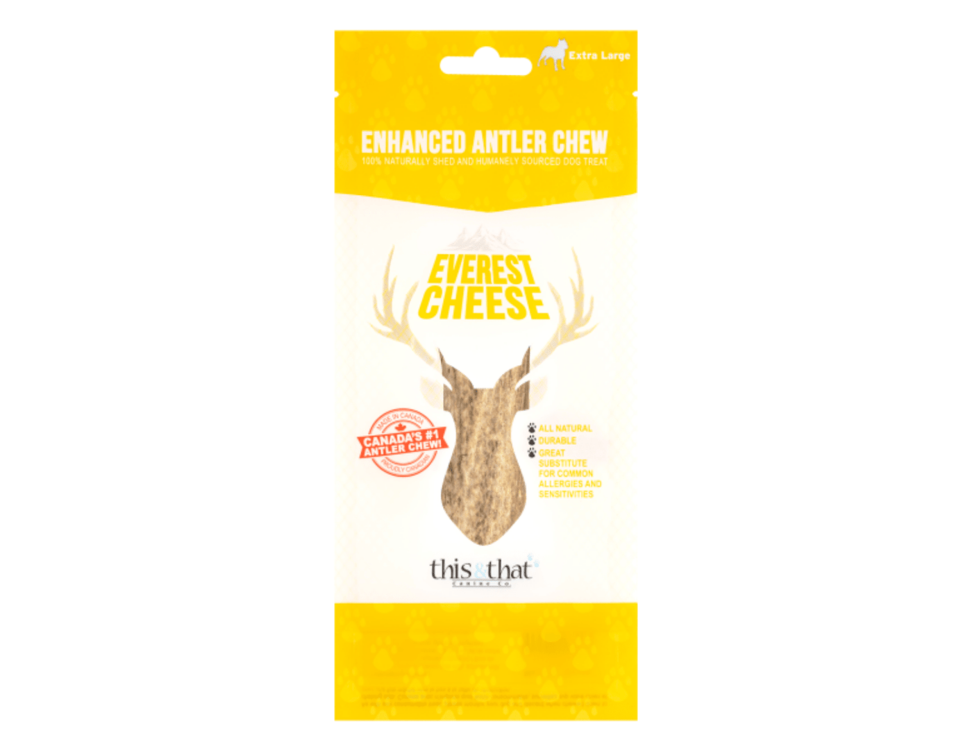 Enhanced Antler Chew Everest Cheese X-Large 10.5" - This & That