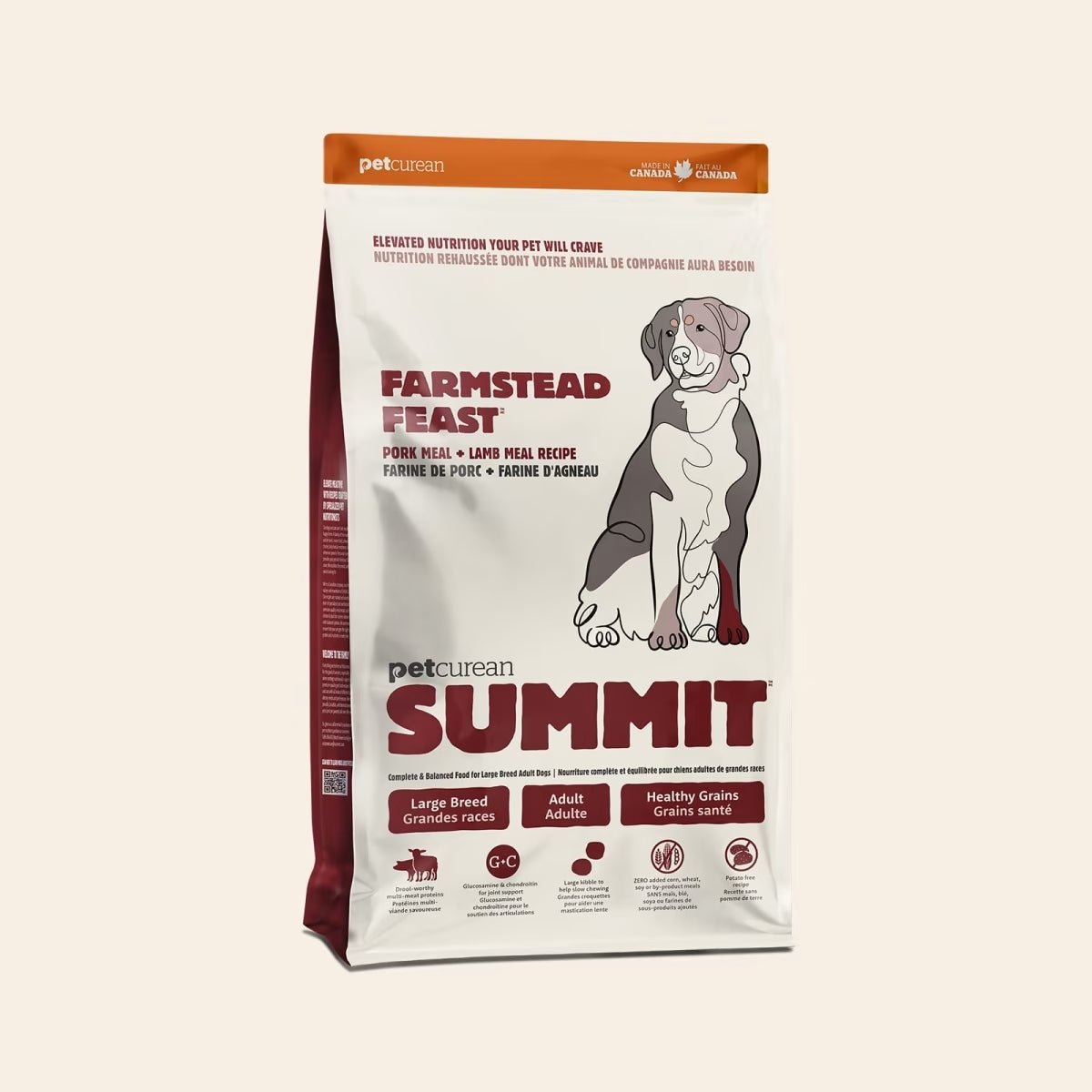 Farmstead Feast Pork Meal + Lamb Meal Recipe For Large Breed Adult - Dry Dog Food - Summit - PetToba-Summit
