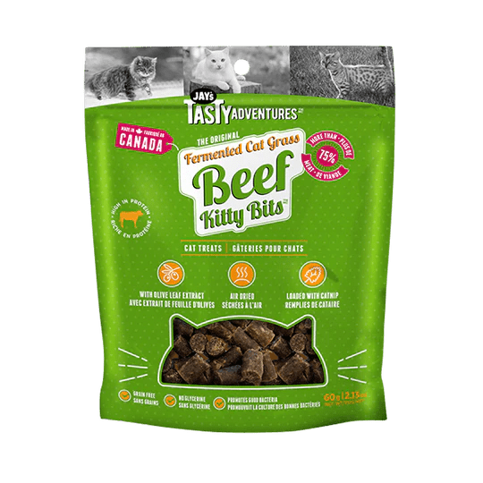 Fermented Cat Grass Beef Kitty Bits - Cat Treats - Jay's