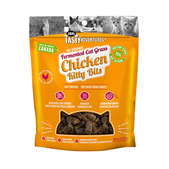 Fermented Cat Grass Chicken Kitty Bits - Cat Treats - Jay's