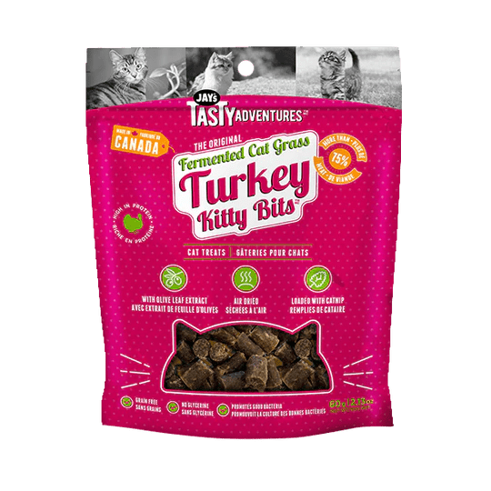 Fermented Cat Grass Turkey Kitty Bits - Cat Treats - Jay's - PetToba-Jay's