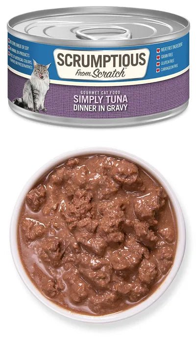 Flaked Red Meat Tuna Simply Tuna - Dinner in Gravy - Wet Cat Food - Scrumptious - PetToba-Scrumptious