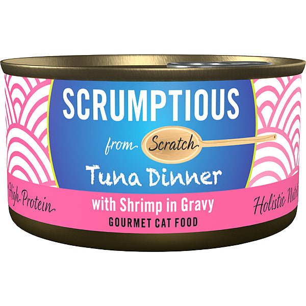 Flaked Red Meat Tuna - Tuna and Shrimp - Dinner in Gravy - Wet Cat Food - Scrumptious - PetToba-Scrumptious