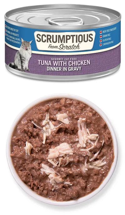 Flaked Red Meat Tuna - Tuna with Chicken - Dinner in Gravy - Wet Cat Food - Scrumptious - PetToba-Scrumptious