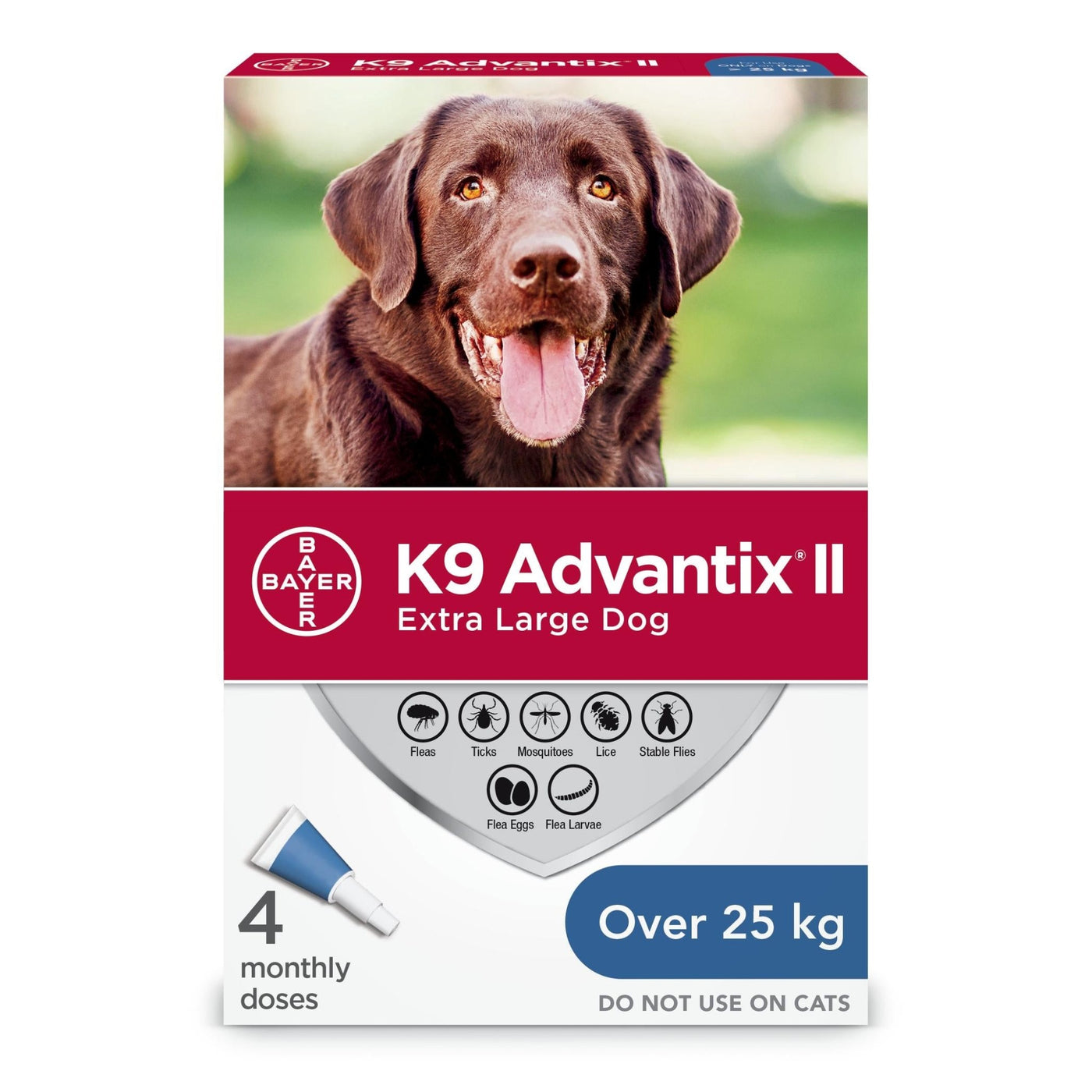 Flea Protection for Extra Large Dogs over 25-kg, 4-pk - K9 Advantix II - PetToba-K9 Advantix II