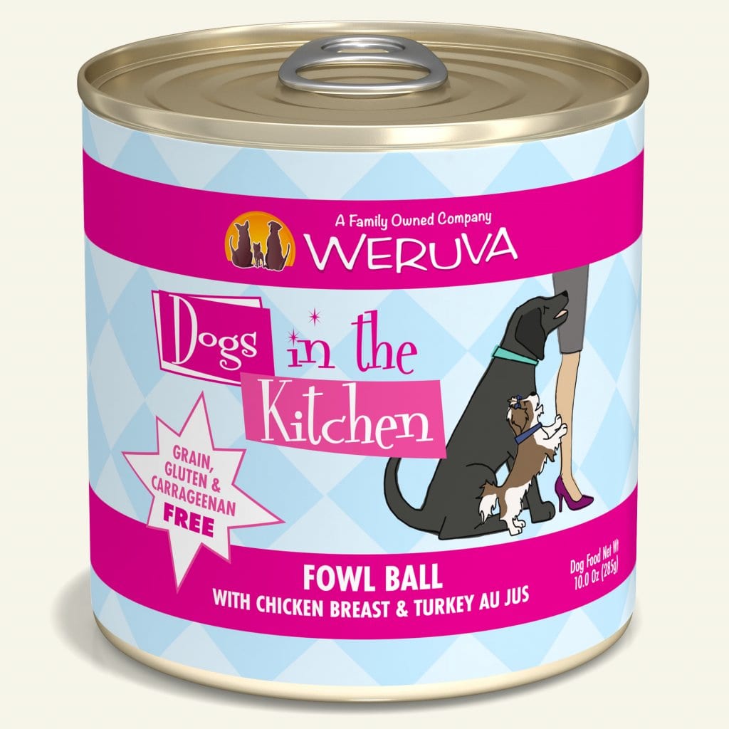 Fowl Ball (Chicken & Turkey Au Jus ) Canned Dog Food 10 oz. - Dogs in the Kitchen