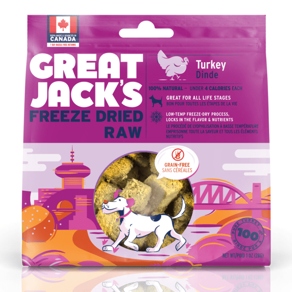 Freeze Dried Raw Turkey Dog Treats - Great Jacks - PetToba-Great Jacks