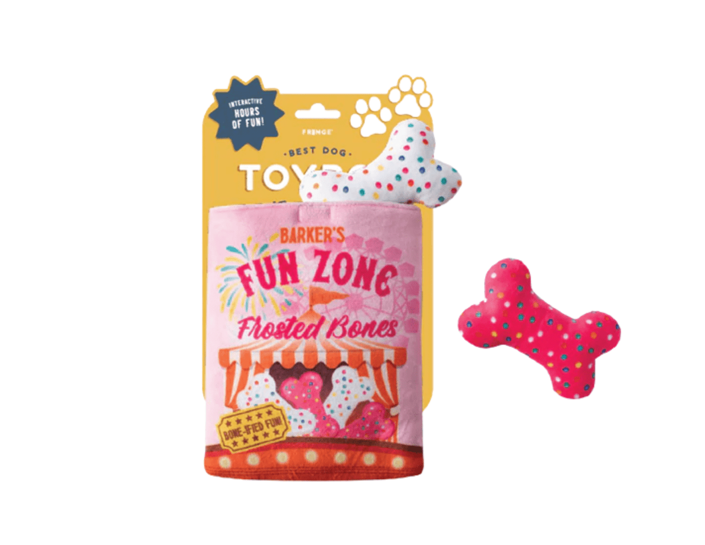 Funzone Bones Hide & Seek Plush Dog Toy - Fringe Studio