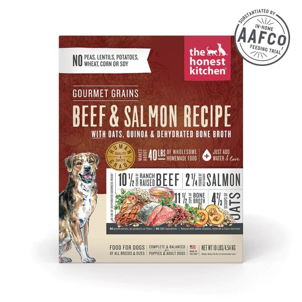 Gourmet Grain Beef & Salmon - Dehydrated/Air-Dried Dog Food - The Honest Kitchen