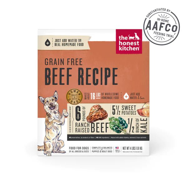 Grain Free Beef - Dehydrated/Air-Dried Dog Food - The Honest Kitchen