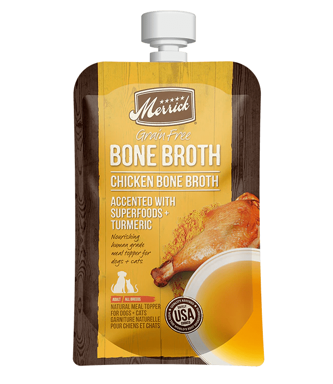 Grain Free Chicken Bone Broth Dog Topper Merrick PetToba