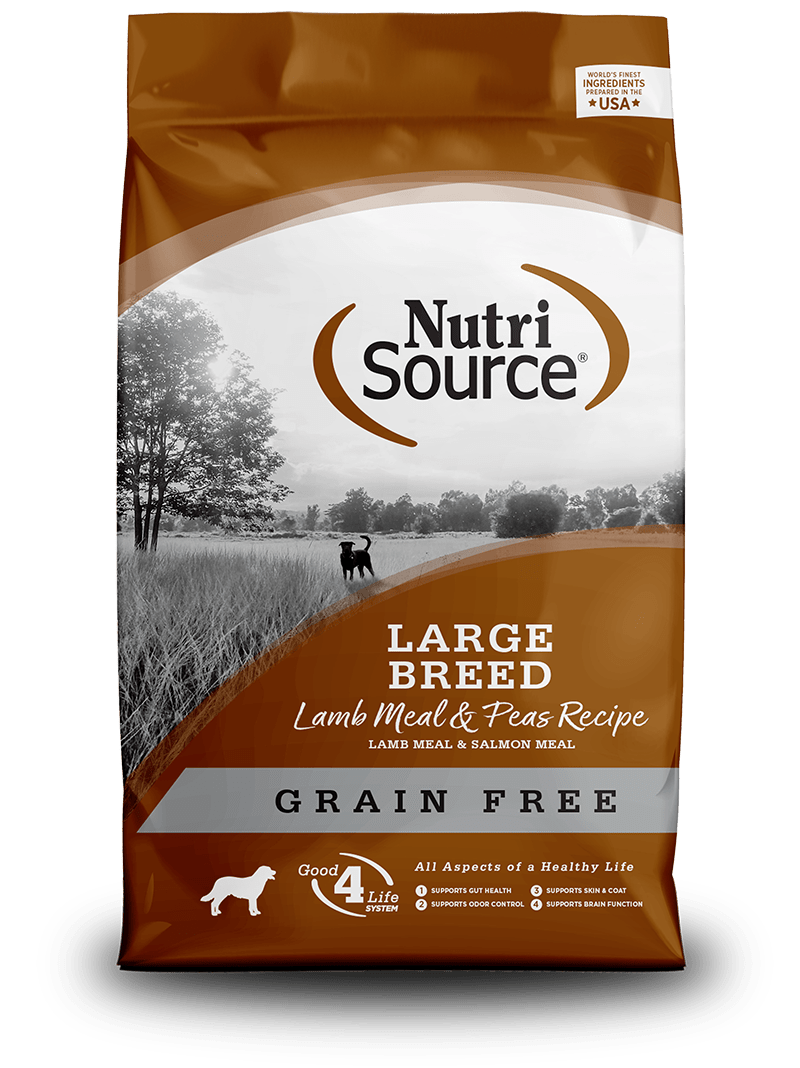 Grain-Free Large Breed Lamb Meal & Peas Recipe- NutriSource-Dry Dog Food