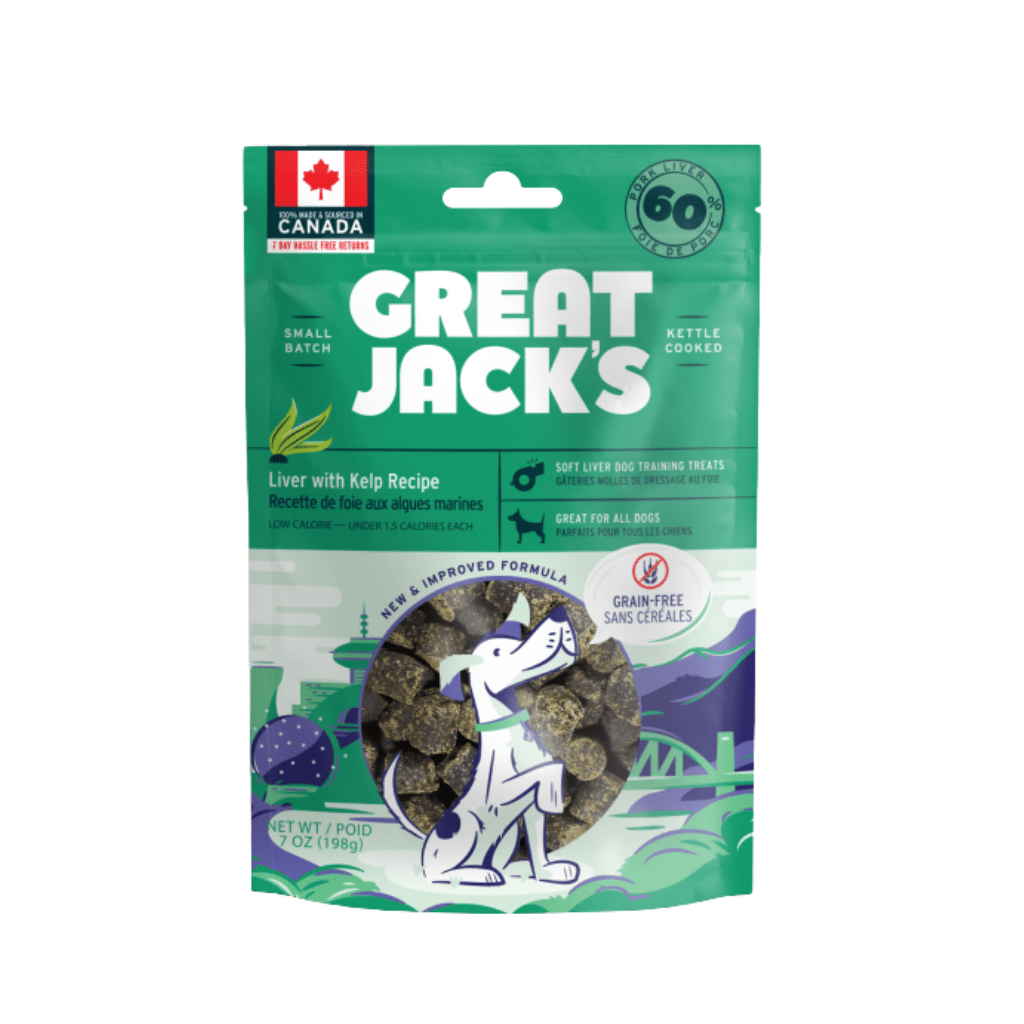 Grain-Free Liver & Kelp Dog Treats 198 gm - Great Jacks