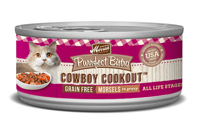 Grain-Free Morsels Cowboy Cookout Wet Cat Food 5.5 oz - Merrick - PetToba-Merrick