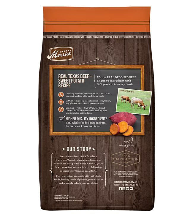 Grain Free Real Texas Beef + Sweet Potato Recipe - Dry Dog Food - Merrick