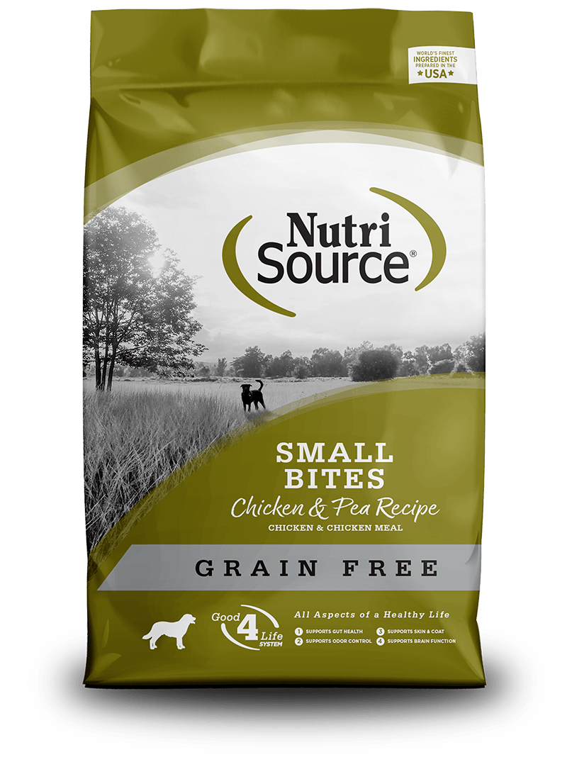 Grain-Free Small Bites Chicken & Pea Recipe - NutriSource - Dry Dog Food