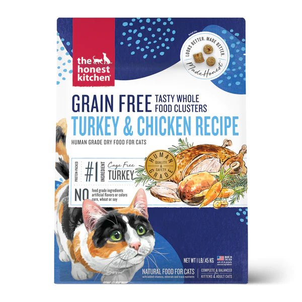 Grain Free Turkey & Chicken Clusters - Dry Cat Food - The Honest Kitchen