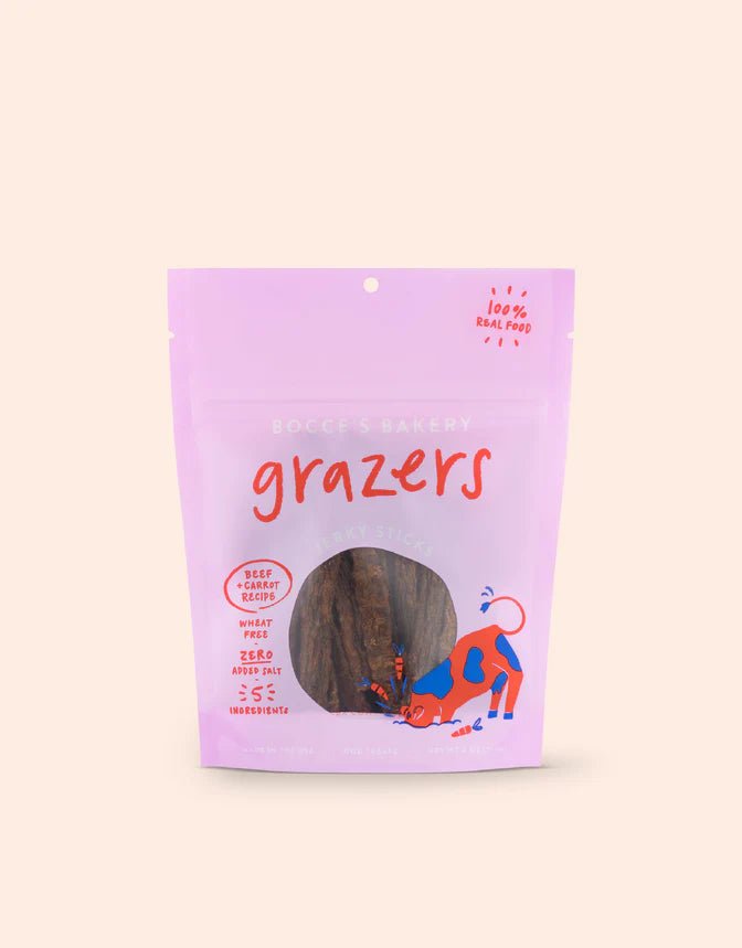 Grazers Beef & Carrot Jerky Sticks - Dog Treats - Bocce's - PetToba-Bocce's Bakery