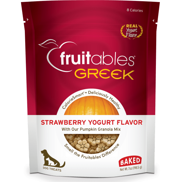 Greek Strawberry Yogurt Crunchy Dog Treats - Fruitables