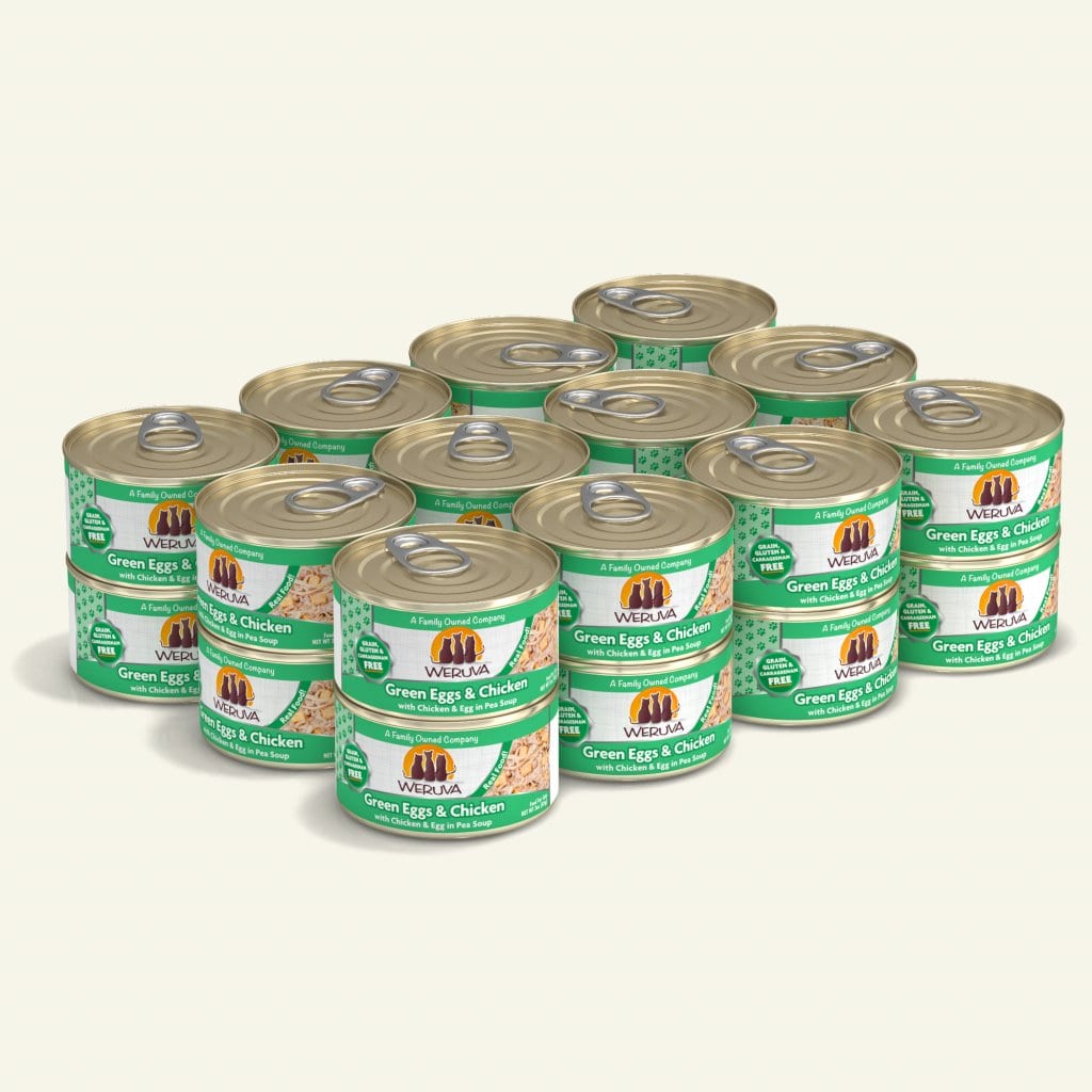 Green Eggs & Chicken (Chicken & Egg in Pea Soup) Canned Cat Food (3.0 oz Can/5.5 oz Can) - Weruva