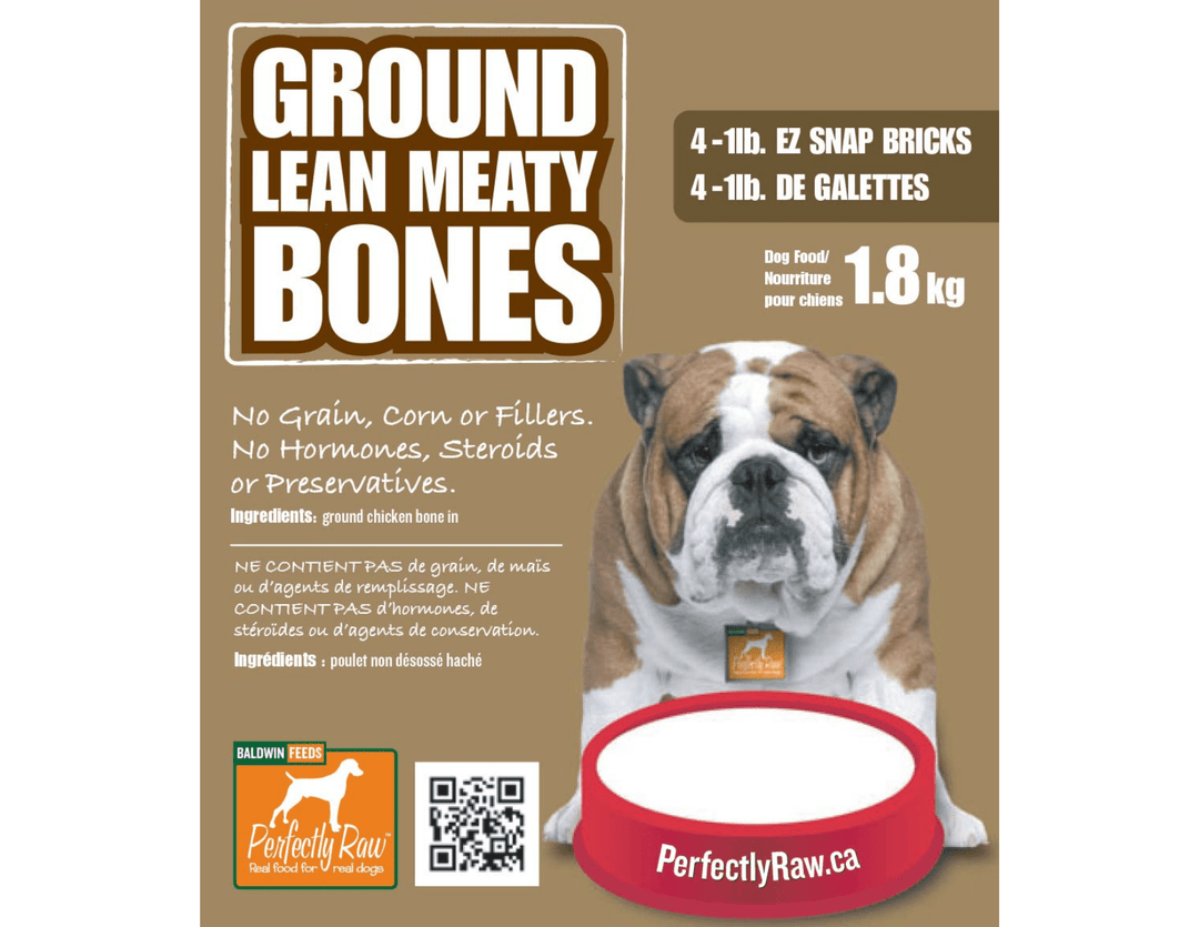 Ground Lean Meaty Bones Frozen Raw Dog Food Perfectly Raw
