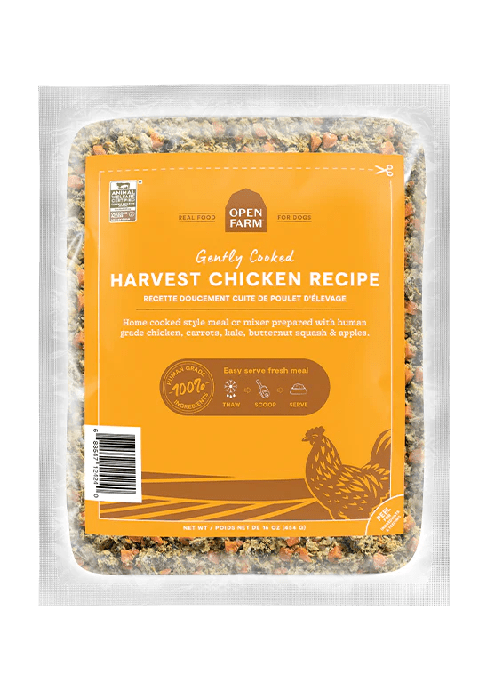 Harvest Chicken Gently Cooked Recipe - Cooked Frozen Raw Food - Open Farm