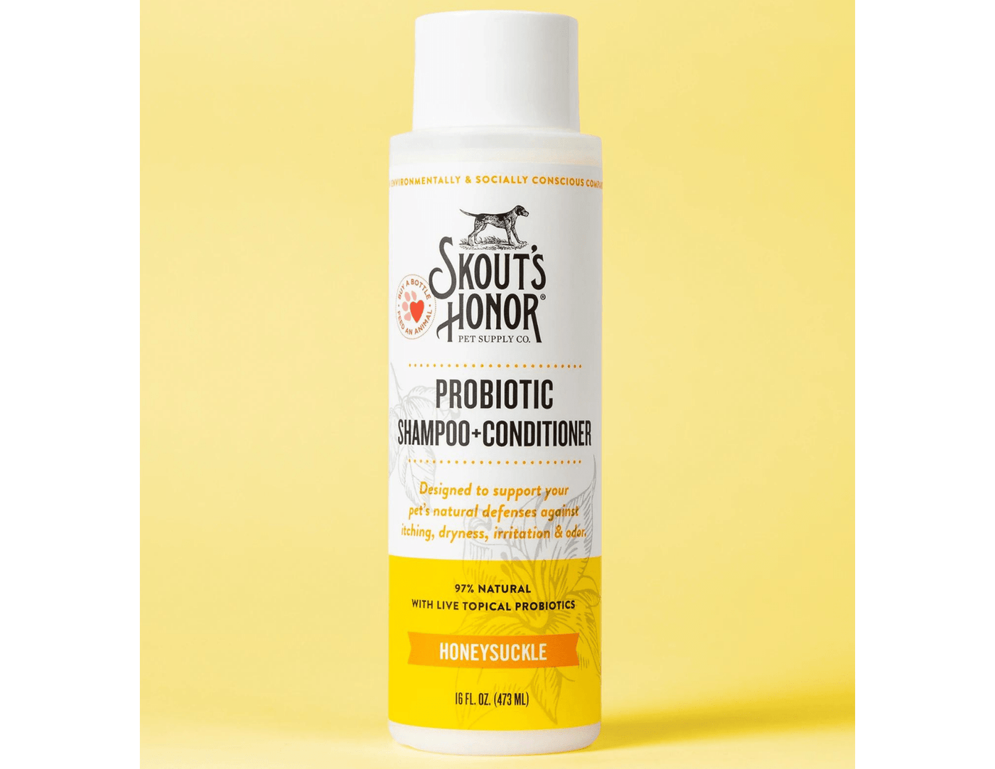 HoneySuckle Probiotic Dog/Cat Shampoo & Conditioner (2-In-1) - Skout's Honor - PetToba-Skout's Honor