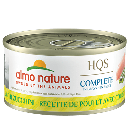 HQS Complete Chicken Recipe With Zucchini In Gravy - Wet Cat Food - almo nature - PetToba-Almo Nature