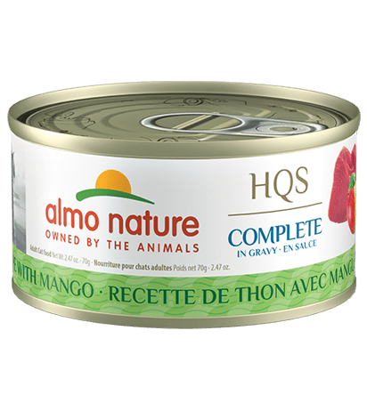 HQS Complete Tuna Recipe With Mango In Gravy - Wet Cat Food - almo nature