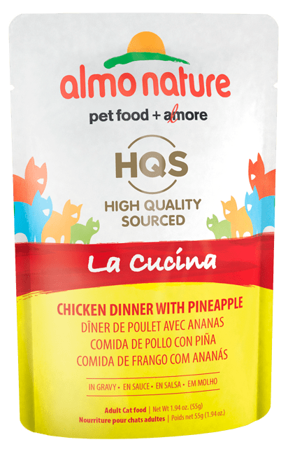 HQS La Cucina Chicken Dinner With Pineapple In Gravy - Wet Cat Food - almo nature - PetToba-Almo Nature