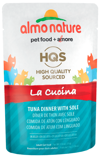HQS La Cucina Tuna Dinner With Sole In Jelly - Wet Cat Food - almo nature