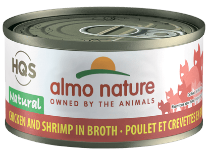 HQS Natural Chicken and Shrimp In Broth - Wet Cat Food - almo nature