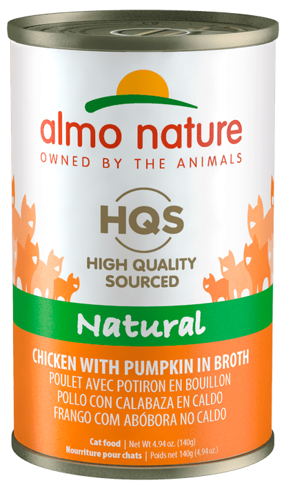 HQS Natural Chicken With Pumpkin In Broth - Wet Cat Food - almo nature