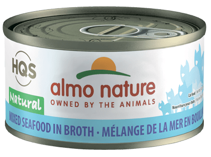 HQS Natural Mixed Seafood In Broth - Wet Cat Food - almo nature