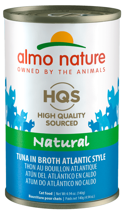 HQS Natural Tuna In Broth Atlantic Style - Wet Cat Food - almo nature - PetToba-Almo Nature