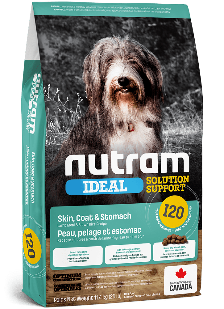 I20 Ideal Solution Support Skin, Coat & Stomach Lamb Meal & Brown Rice Recipe - Dry Dog Food - Nutram